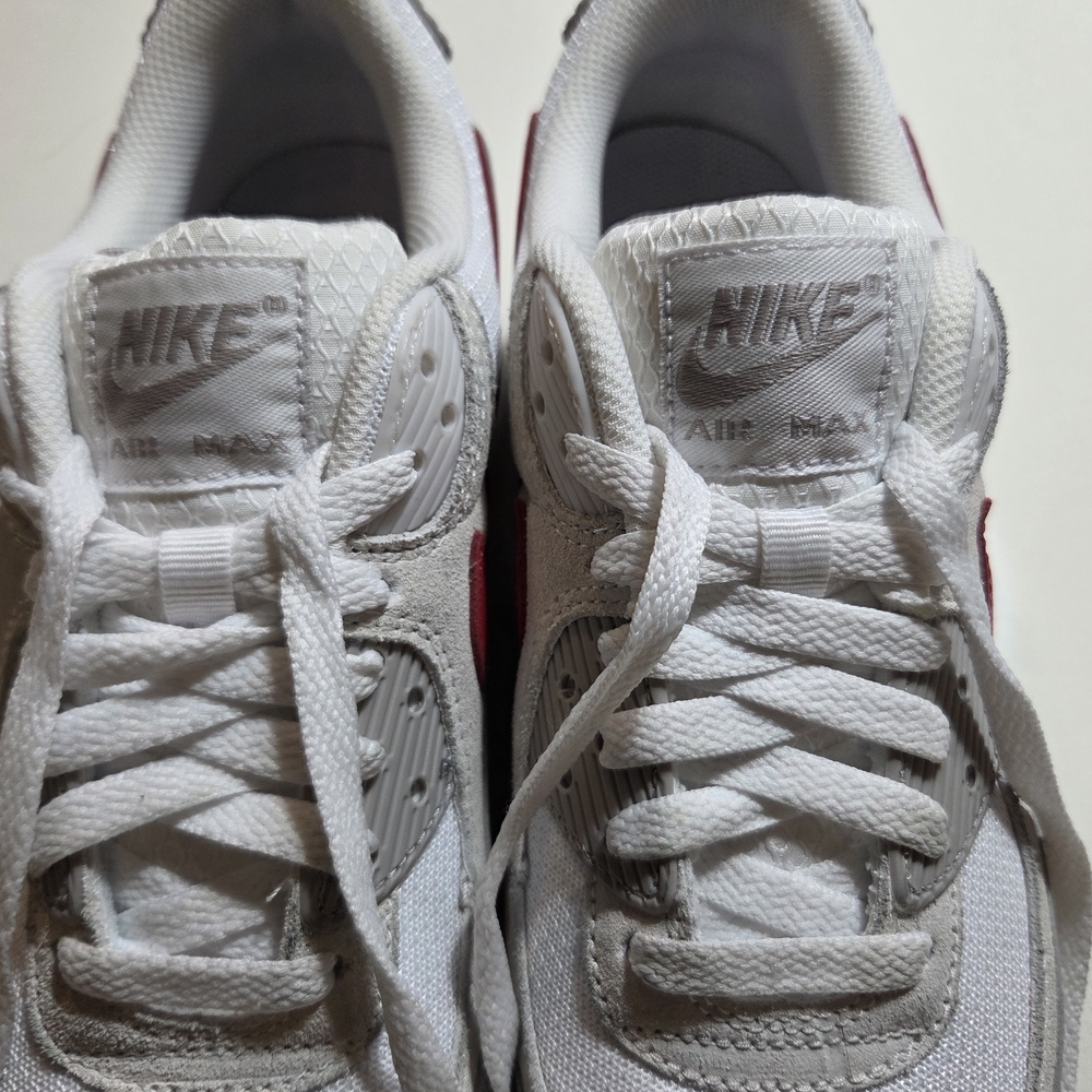 Nike Air Max White, Red And Gray Sneakers - Women's 8.5 / Youth 7 - Picture 6 of 8